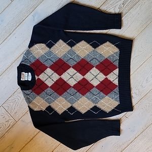 Vintage Alan Paine Argyle English Shetland Wool Sweater Mens 42